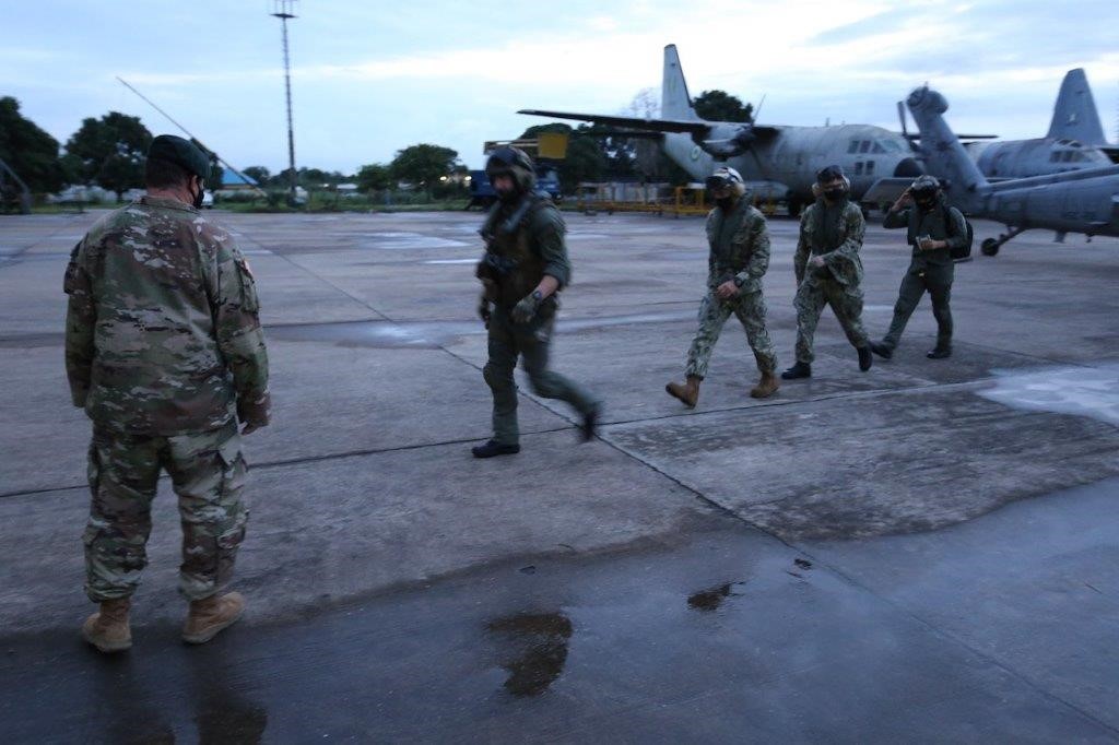 US Mission pictures of U.S Naval Force Africa personnel at Air Force Base Ikeja.